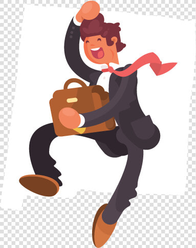 A Jumping Businessman In Front Of An Outline Of New   Business  HD Png DownloadTransparent PNG