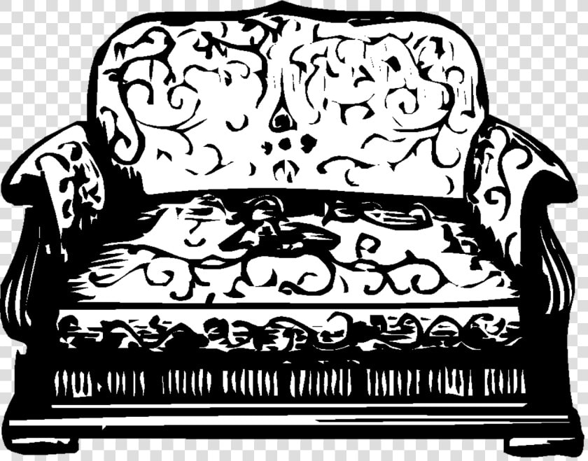 Sofa Couch Vintage Free Picture   Мебель Чернобелая Пнг  HD Png DownloadTransparent PNG