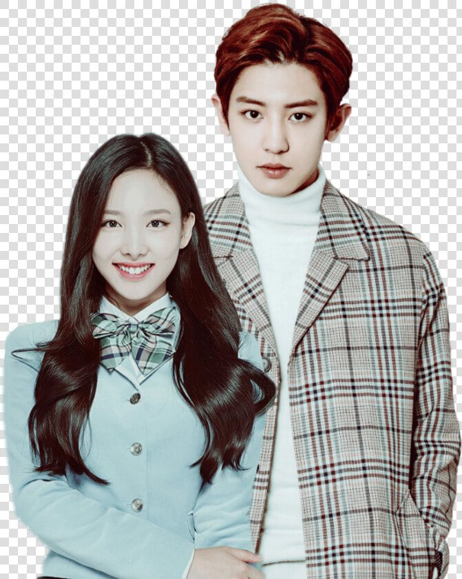  nayeon  chanyeol  twice  exo  exotwice  twiceexo  chanyeon   Nayeon Twice Long Hair  HD Png DownloadTransparent PNG