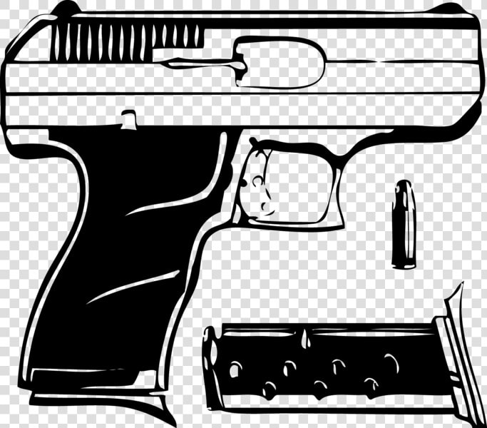 Transparent Gun Vector Png   Handgun 9mm Art Vector  Png DownloadTransparent PNG