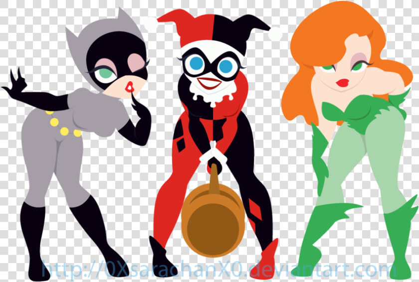 Batman  Harley Quinn  And Poison Ivy Image   Poison Ivy  HD Png DownloadTransparent PNG