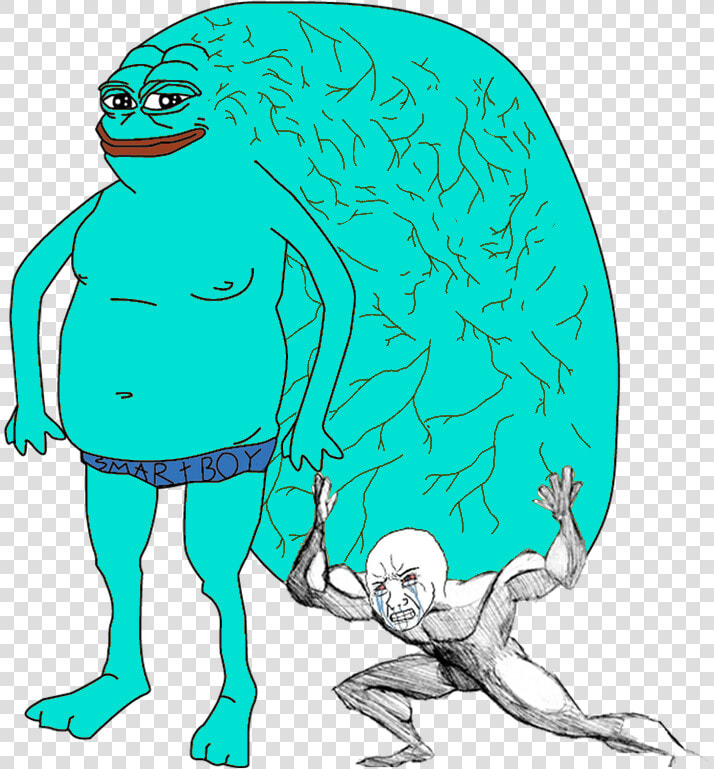 Wojak Brain Clipart   Png Download   Big Brain Meme Png  Transparent PngTransparent PNG