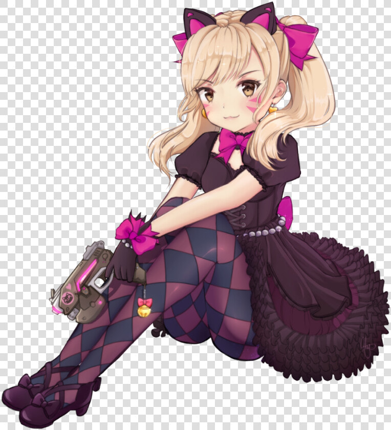 Mayu ♡ On Twitter   Black Cat D Va Fanart  HD Png DownloadTransparent PNG