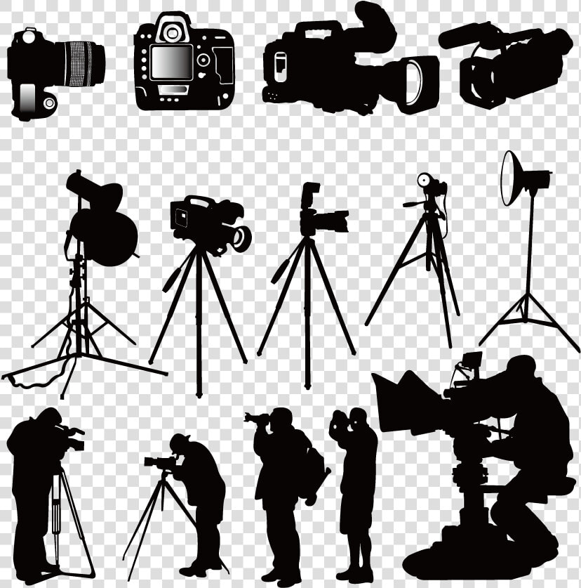 Photographer Photography Silhouette Clip Art   Free Vector Camera Silhouettes  HD Png DownloadTransparent PNG