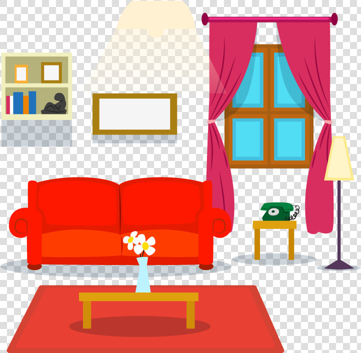 Couch Clipart House Interior   Living Room Cartoon Transparent  HD Png DownloadTransparent PNG