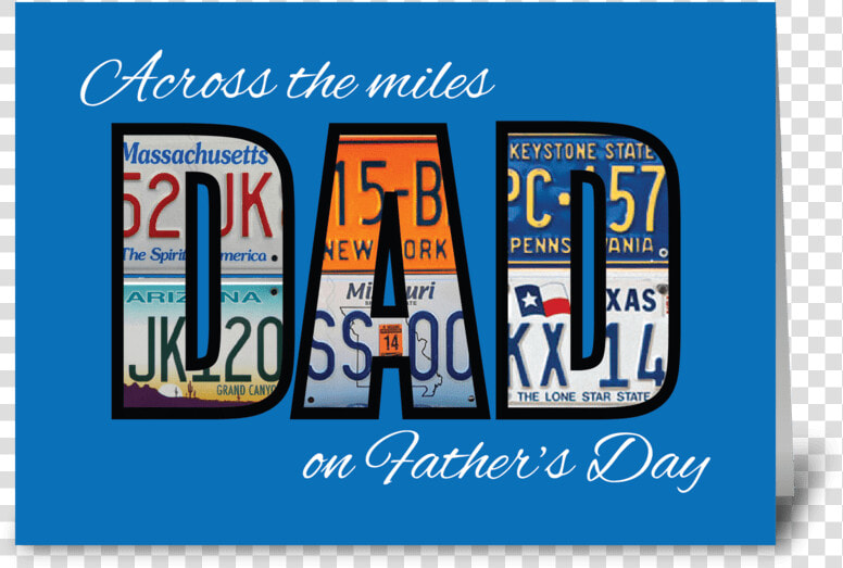 Father’s Day License Plates On Blue Greeting Card   Happy Fathers Day License Plate  HD Png DownloadTransparent PNG