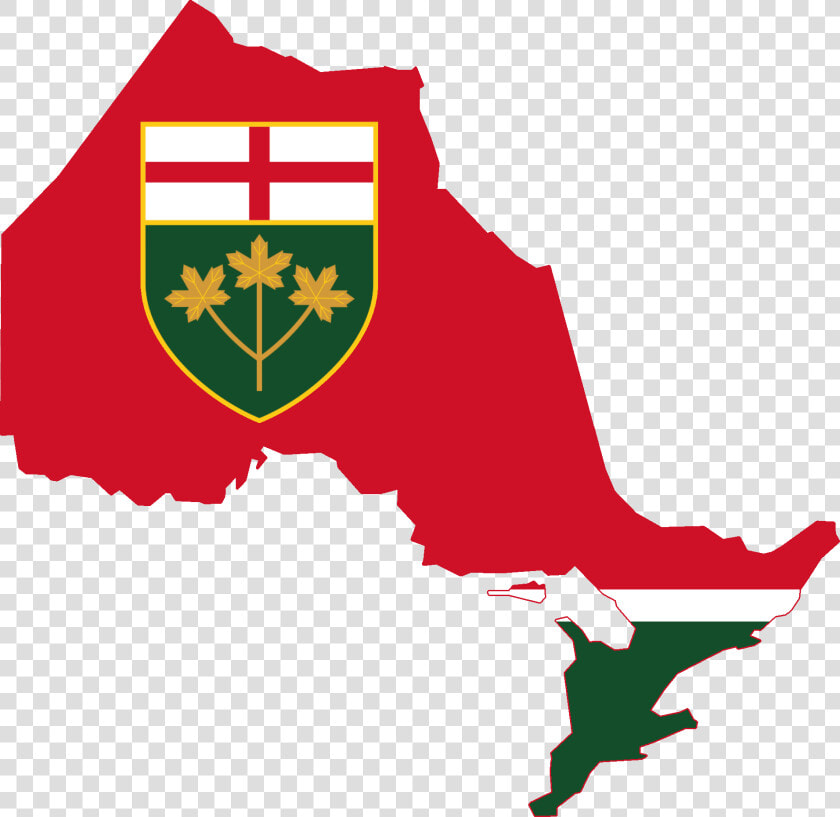 Flag Map Of Ontario  HD Png DownloadTransparent PNG