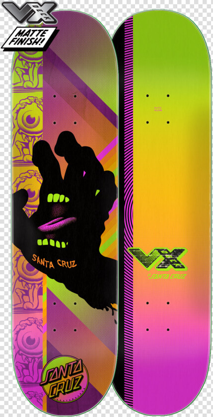 Santa Cruz Afterglow Hand Vx Deck   Santa Cruz Afterglow Hand 8 0 Vx Skateboard Deck  HD Png DownloadTransparent PNG