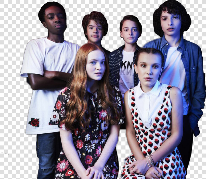 Adesivo Elenco De Stranger Things   Stranger Things Cast Comic Con 2017  HD Png DownloadTransparent PNG