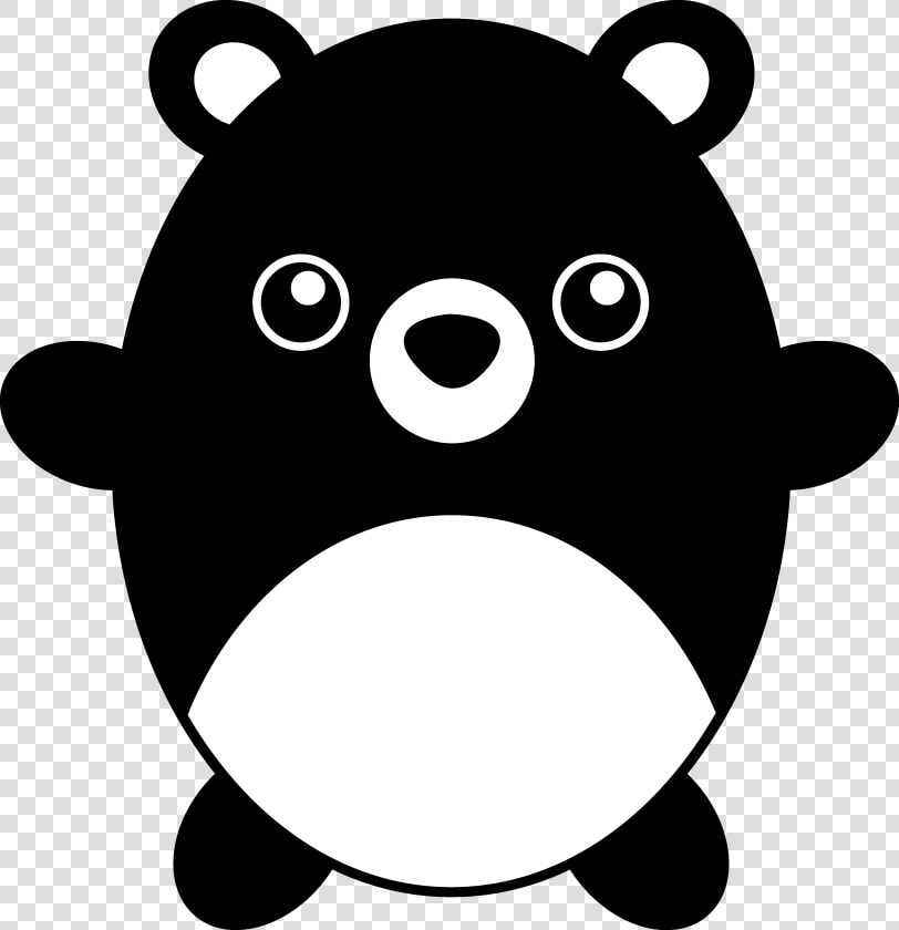 Cute Chubby Black Teddy Bear   Black Bear Cute Clipart  HD Png DownloadTransparent PNG