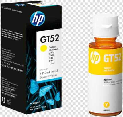 Hp Gt52 Yellow Original Ink Bottle M0h56aa  HD Png DownloadTransparent PNG