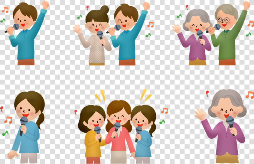 People Singing Karaoke Couples   People Singing  HD Png DownloadTransparent PNG