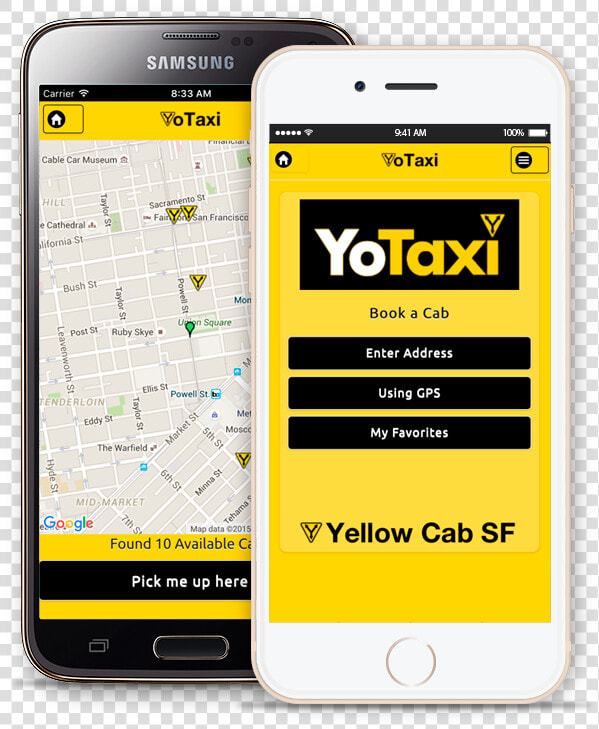 Yotaxi Cab App On Phones   Yo Taxi  HD Png DownloadTransparent PNG