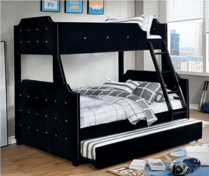 Twin Over Full Bunk Bed Upholstered  HD Png DownloadTransparent PNG