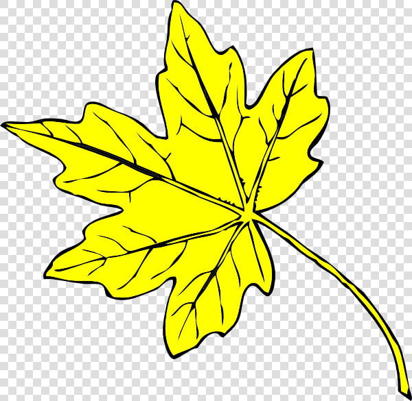 Yellow Leaf Clip Art At Clker   Fall Leaves Clip Art  HD Png DownloadTransparent PNG