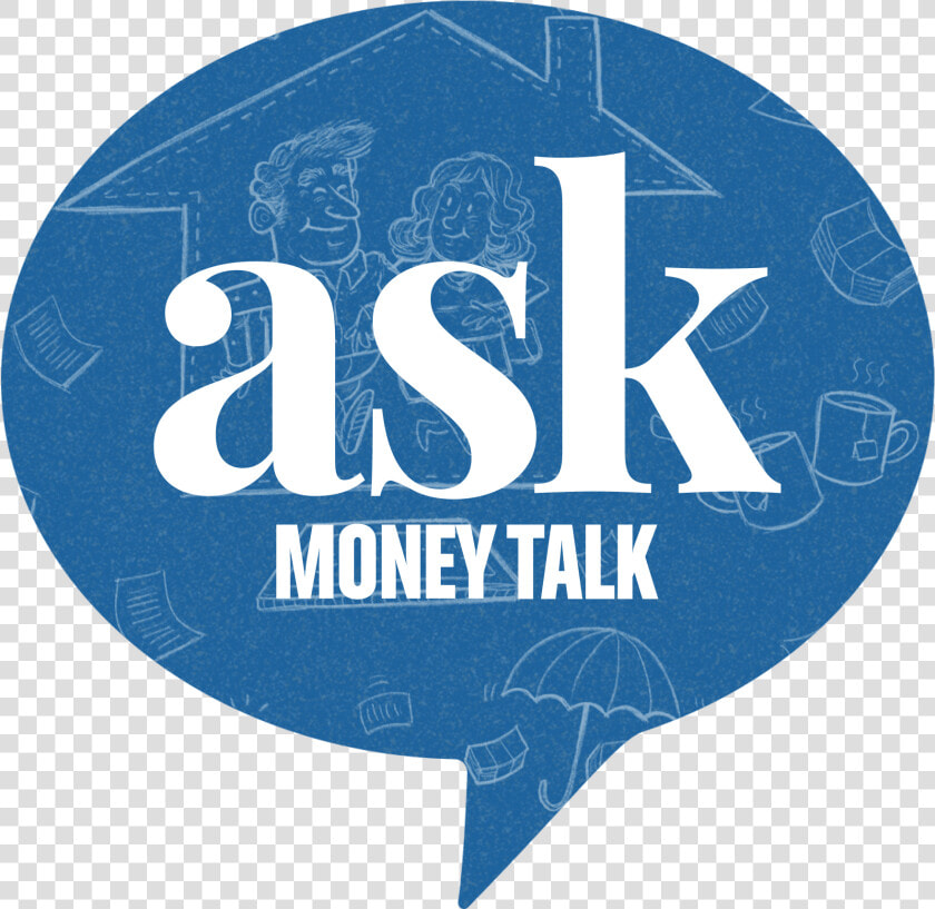 Askmoneytalk Logo With Happy Older Couple Walking Trhough   Calligraphy  HD Png DownloadTransparent PNG